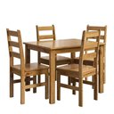 Ver imagem 2 de Conjunto com Mesa de Jantar 100cm Retangular e 4 Cadeiras 100% Madeira Maciça Serena Espresso Móveis Nogueira