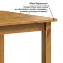 Ver mais imagens de Conjunto com Mesa de Jantar 100cm Retangular e 4 Cadeiras 100% Madeira Maciça Serena Nogueira