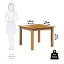 Ver imagem 4 de Conjunto com Mesa de Jantar 100cm Retangular e 4 Cadeiras 100% Madeira Maciça Serena Nogueira