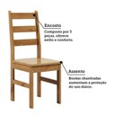 Ver imagem 7 de Conjunto com Mesa de Jantar 100cm Retangular e 4 Cadeiras 100% Madeira Maciça Serena Nogueira