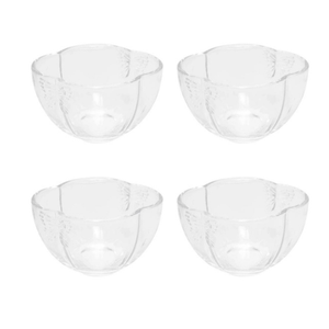 Tigelas de Vidro Resistente Butterfly Pequena Sorvete Bolo Pudim- 4 Unidades Wolff 20599