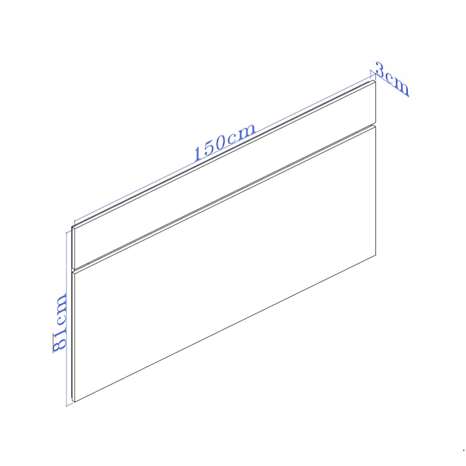 Cabeceira Casal 100% Mdf 150x81cm - 2