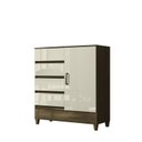 Ver imagem 2 de Cômoda para Quarto 4 Gavetas e 1 Porta Fit Marrom/Jequitibá/Off
