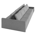 Ver imagem 7 de Sofá Ilha 4 Lugares Living 432cm Modulado para Sala Lary Linho Grafite/pu Pto K01 - D'Rossi