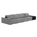 Ver imagem 1 de Sofá Ilha 4 Lugares Living 432cm Modulado para Sala Lary Linho Grafite/pu Pto K01 - D'Rossi