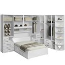 Ver imagem 2 de Dormitório Queen Size Completo 1222 Branco
