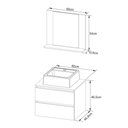 Ver imagem 3 de Gabinete de Banheiro com Cuba e Espelheira 60cm Multimóveis CR10097 Amêndoa/Branco
