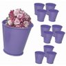 Balde Cachepot de Metal para Mesa Mini Lilas Kit com 24 - 2