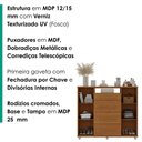 Ver imagem 4 de Comoda 4 Gavetas 2 Portas 1 Nicho com Rodizios Versa 135 cm Cinamomo Zanz