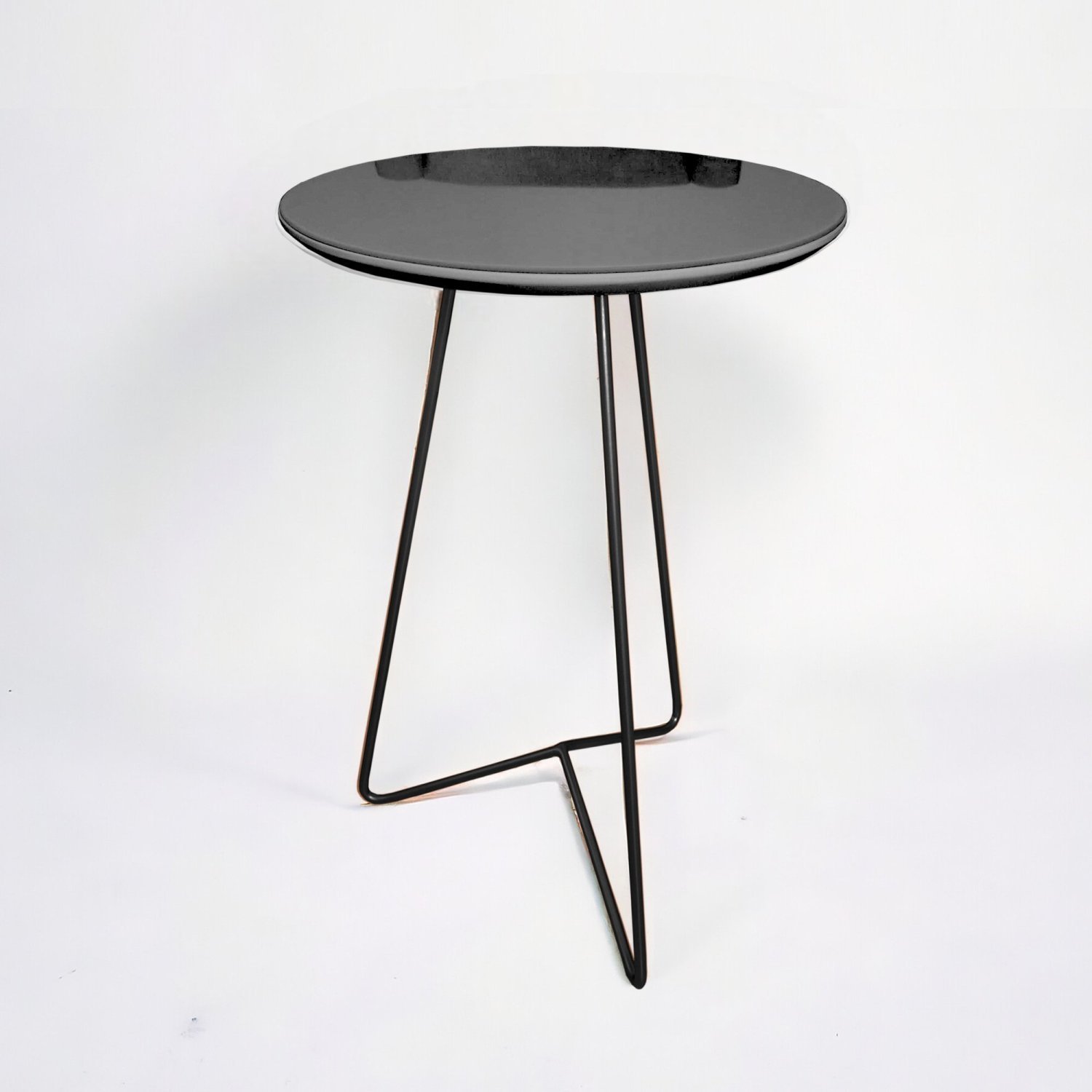 Mesa de Canto Lateral Paris Metal com Vidro 50x40 Cm - 2