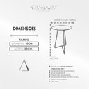 Ver imagem 3 de Mesa Lateral de Canto Paris Metal com Vidro 50x40 cm Bege