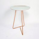 Ver imagem 2 de Mesa Lateral de Canto Paris Metal com Vidro 50x40 cm Bege