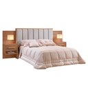 Ver imagem 6 de Cabeceira Casal Queen 160 cm Ripada 100% MDF Estofada Isis com 02 Mesas de Cabeceira Espresso Móveis Marrom