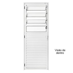 Porta de Alumínio Branco de Cozinha Basculante Cmc Modular - Lado Direito - 2.10 (a) X 0.80 (l) - 3