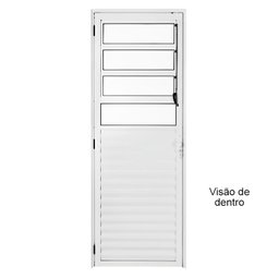 Porta de Alumínio Branco de Cozinha Basculante Cmc Modular - Lado Direito - 2.10 (a) X 0.80 (l) - 2
