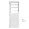 Porta de Alumínio Branco de Cozinha Basculante Cmc Modular - Lado Direito - 2.10 (a) X 0.80 (l) - 2