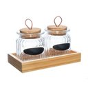 Ver imagem 1 de Conjunto 2 Porta Mantimentos com Tampa e Suporte 260 Ml Lyor
