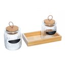 Ver imagem 2 de Conjunto 2 Porta Mantimentos com Tampa e Suporte 260 Ml Lyor