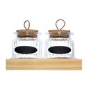 Ver imagem 3 de Conjunto 2 Porta Mantimentos com Tampa e Suporte 260 Ml Lyor