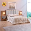 Ver imagem 6 de Cabeceira Casal Queen 160 cm Ripada 100% MDF Estofada Isis com 02 Mesas de Cabeceira Espresso Móvei