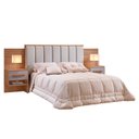 Ver imagem 6 de Cabeceira Casal Queen 160 cm Ripada 100% MDF Estofada Isis com 02 Mesas de Cabeceira Espresso Móveis Marrom