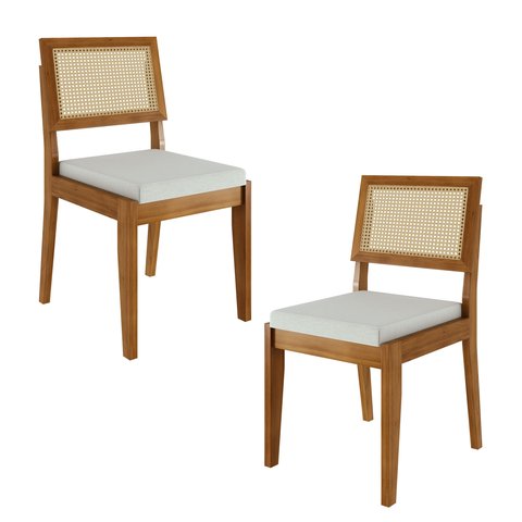 Conjunto 2 Cadeiras Rainha em Madeira Maciça