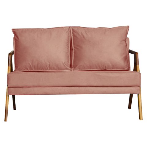 Namoradeira Mona Luxo Decorativa Recepção - Veludo Rose
