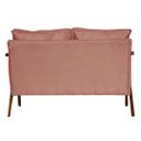 Ver imagem 3 de Namoradeira Mona Luxo Decorativa Recepção - Veludo Rose