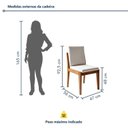 Ver imagem 7 de Conjunto Sala de Jantar Mesa Donna com 4 Cadeiras Lady em Madeira Maciça Marrom/Mel/Off White