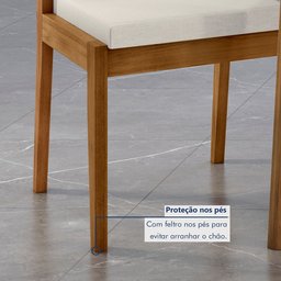 Conjunto Sala de Jantar Mesa Donna com 4 Cadeiras Lady em Madeira Maciça - 7