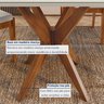 Conjunto Sala de Jantar Mesa Donna com 4 Cadeiras Rainha em Madeira Maciça - 3