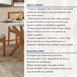 Conjunto Sala de Jantar Mesa Donna com 4 Cadeiras Rainha em Madeira Maciça - 14