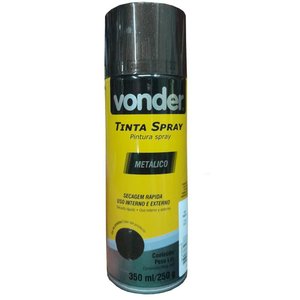 Tinta Spray Preto Metalico 350ml Vonder