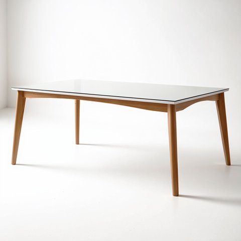 Conjunto Sala de Jantar Mesa Monalisa com 6 Cadeiras Lady em Madeira Maciça