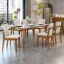 Ver imagem 2 de Conjunto Sala de Jantar Mesa Monalisa com 6 Cadeiras Lady em Madeira Maciça