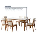 Ver imagem 6 de Conjunto Sala de Jantar Mesa Monalisa com 6 Cadeiras Lady em Madeira Maciça Marrom/Mel/Off White
