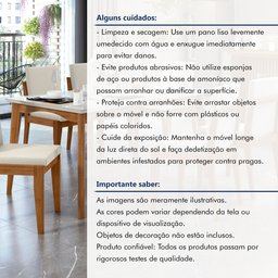 Conjunto Sala de Jantar Mesa Monalisa com 6 Cadeiras Lady em Madeira Maciça - 16