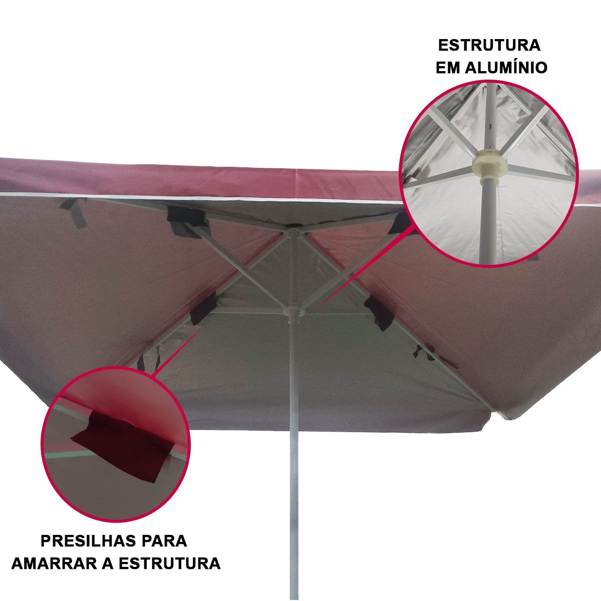 Guarda Sol Praia Ombrelone 2x2 Gazebo Impermeável Estrutura Articulável ...
