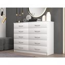 Ver imagem 2 de Cômoda 10 Gavetas Premium Marbela Branca