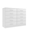 Cômoda 10 Gavetas Premium Marbela Branca - 1