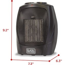 Black+decker Aquecedor Portátil com Alça, 750w/1500w (preto) - 7