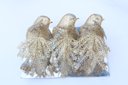 Ver imagem 4 de Kit 3 Decoração Natal Presilha Pássaro com Glitter Bronze