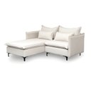 Ver imagem 4 de Sofá Modular 2 Lugares com Chaise e Pé Metal Sôma CabeCasa MadeiraOriginals Bege Natural