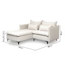 Ver imagem 5 de Sofá Modular 2 Lugares com Chaise e Pé Metal Sôma CabeCasa MadeiraOriginals Bege Natural