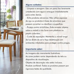 Conjunto Sala de Jantar Mesa Monalisa com 6 Cadeiras Rainha em Madeira Maciça - 15