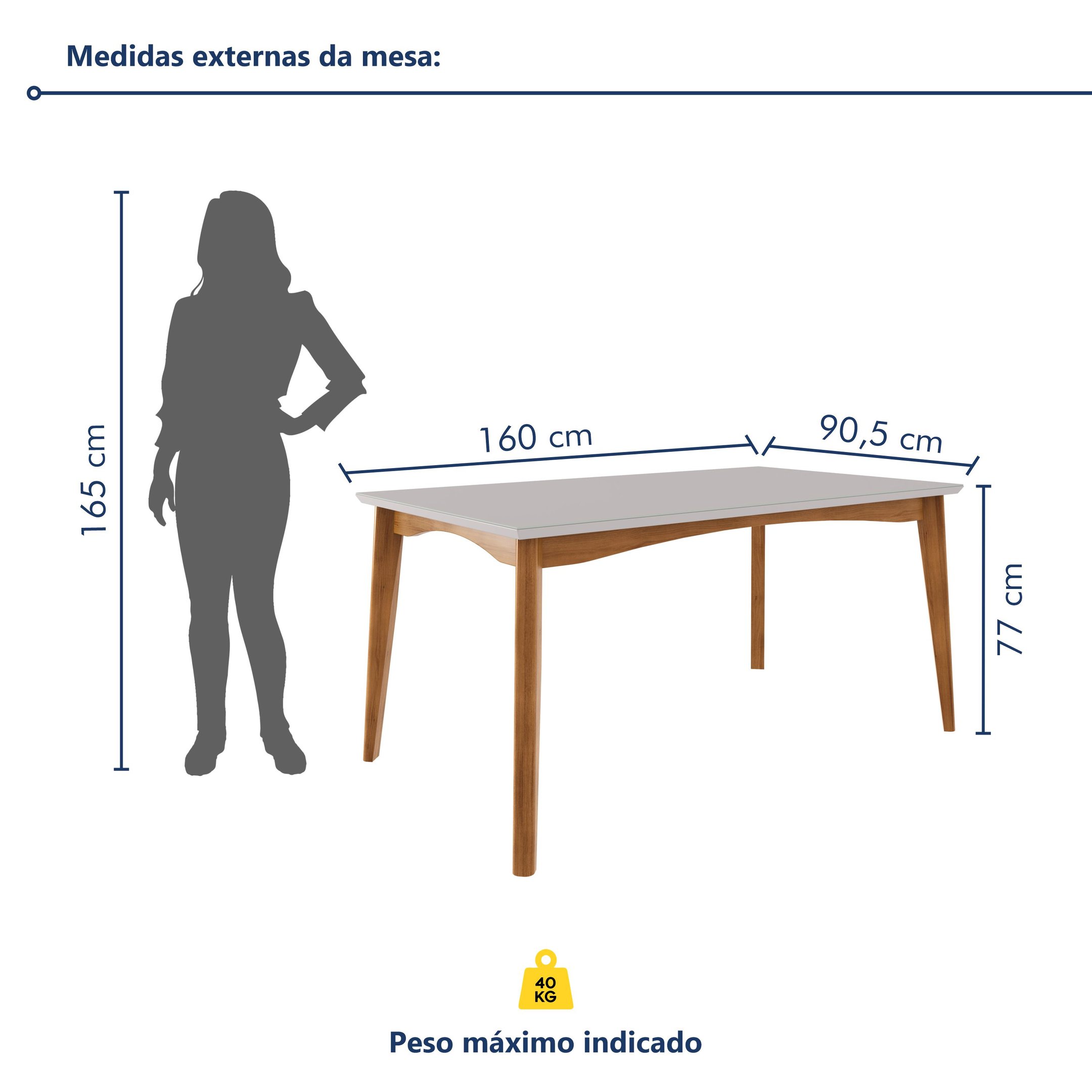 Conjunto Sala de Jantar Mesa Monalisa com 6 Cadeiras Rainha - 7