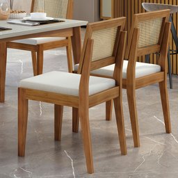 Conjunto Sala de Jantar Mesa Monalisa com 6 Cadeiras Rainha em Madeira Maciça - 9