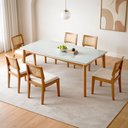 Ver imagem 2 de Conjunto Sala de Jantar Mesa Monalisa com 6 Cadeiras Rainha em Madeira Maciça