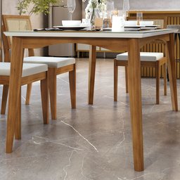Conjunto Sala de Jantar Mesa Monalisa com 6 Cadeiras Rainha em Madeira Maciça - 10