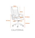 Ver imagem 5 de Cadeira Califórnia Ergonômica Couro Ecológico com Regulagem Cor:preta